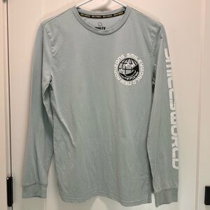 Blue Long Sleeve Tee with Crew Neck